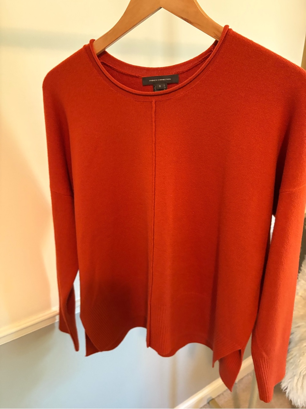French Connection Women’s Crewneck Sweater in Burnt Orange